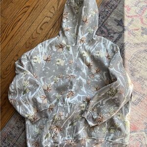 Camouflage Hoodie with Leaf Pattern